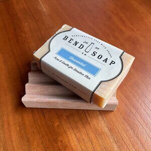 Bend Unscented Goat Milk Soap & Wooden Soap Dish